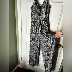 boho jumpsuit w/ small cut out , super soft flowy material